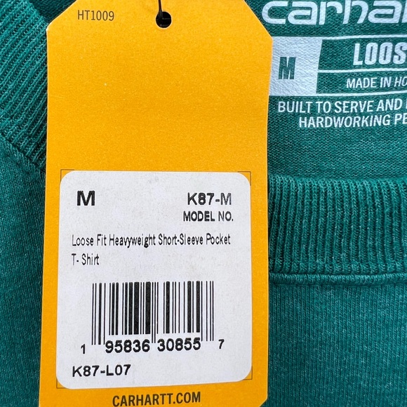 ⭐️CARHARTT💯, FOREST. GREEN, MEDIUM, LOOSE FIT, SHORT SLEEVES, T-SHIRT - Picture 11 of 14
